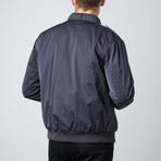 Twill Iconic Racer Jacket // Charcoal (L)