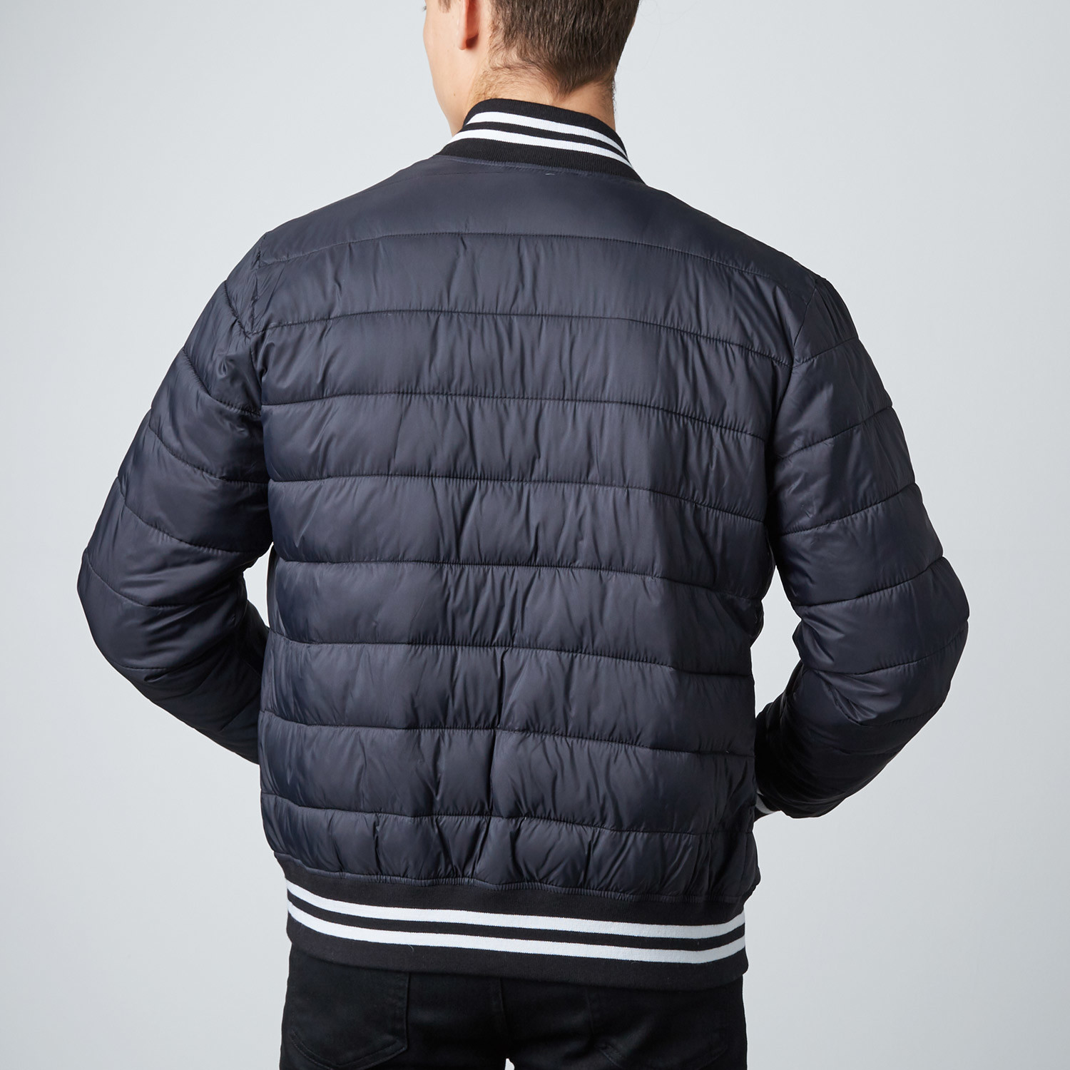 Varsity Puffer Jacket // Black (2XL) - Members Only - Touch of Modern