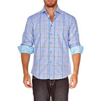 Lucas Long-Sleeve Button-Up Shirt // Blue (3XL)