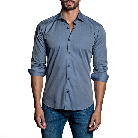 Woven Button-Up // Gray (L)