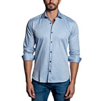 Gingham Woven Button-Up // Light Blue (L)