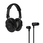MH40 Over-Ear Headphones + Gift with Purchase (Black Headphones + Gunmetal Earphones)