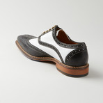 Classic Medallion Wing-Tip Derby // Black + White (Euro: 47)