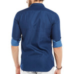 Tesoro Dress Shirt // Navy + Blue (M)