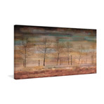 Warm Tree View Painting Print // Canvas (24"W x 12"H x 1.5"D)