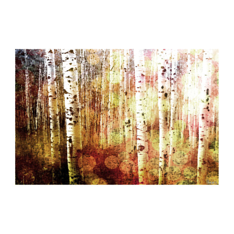 Sunspotted Trees Painting Print // Canvas (18"W x 12"H x 1.5"D)