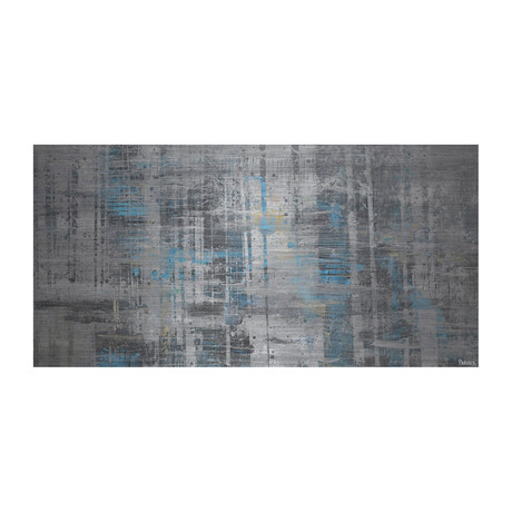 Evening Mist Painting Print // Brushed Aluminum (24"W x 12"H x 1.5"D)