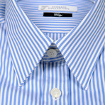 Thick Stripe City Fit Dress Shirt // Light Blue (43)
