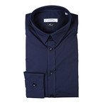 Solid Trend Fit Dress Shirt // Navy (40)