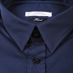 Solid Trend Fit Dress Shirt // Navy (42)