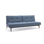 Splitback Sofa // Stainless Steel Legs (White Leatherette)