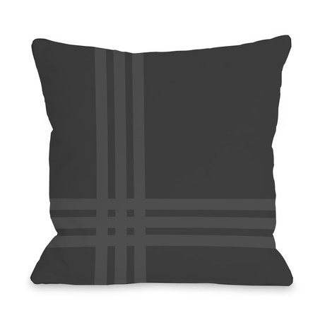Plaid Pop Charcoal // Pillow (16"L x 16"W)
