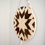 Kehaar // Macrame + Wood Wall Hanging (16" Diameter)