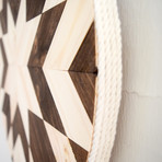 Kehaar // Macrame + Wood Wall Hanging (16" Diameter)