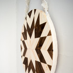 Kehaar // Macrame + Wood Wall Hanging (16" Diameter)