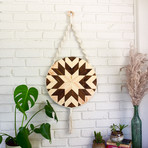 Kehaar // Macrame + Wood Wall Hanging (16" Diameter)