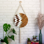 Elara // Macrame + Wood Wall Hanging (16" Diameter)