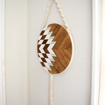 Elara // Macrame + Wood Wall Hanging (16" Diameter)