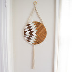 Elara // Macrame + Wood Wall Hanging (16" Diameter)