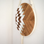 Elara // Macrame + Wood Wall Hanging (16" Diameter)