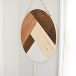 Frith // Macrame + Wood Wall Hanging (12" Diameter)