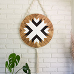 Starling // Macrame + Wood Wall Hanging (20" Diameter)