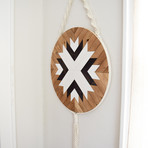 Starling // Macrame + Wood Wall Hanging (20" Diameter)