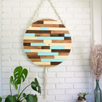 Watts // Macrame + Wood Wall Hanging (12" Diameter)