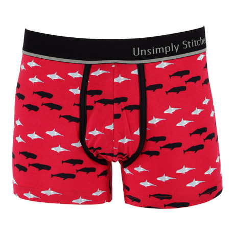 Free Willy Boxer Trunk // Red + Black (S)