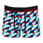 Hexagon Boxer Trunk // Blue + Red (L)