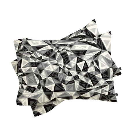 Triad Illusion Gray // Pillow Case // Set of 2