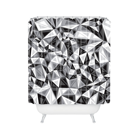 Triad Illusion Gray // Shower Curtain