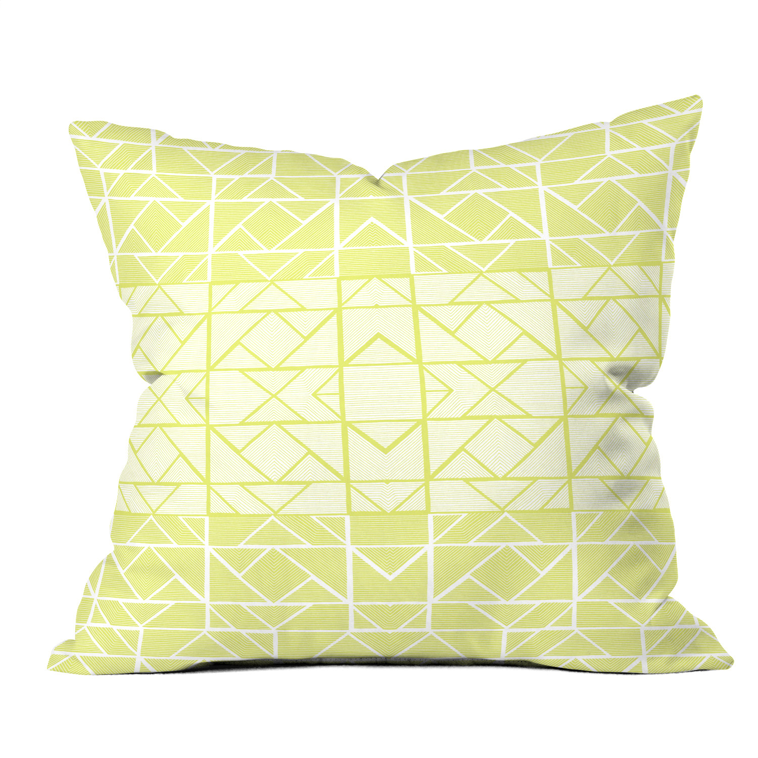 Shifting Pyramids Yellow // Throw Pillow (Small) - Gneural For DENY Designs - Touch of Modern