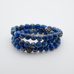 Jean Claude Jewelry // Double Wrap Emperor Stone Bracelet // Blue Multi