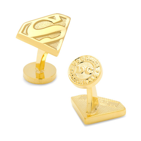 Gold Superman Shield Cufflinks