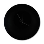 Blackout Circle Clock // Black Hands (Small)