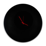 Blackout Circle Clock // Red Hands (Small)