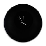 Blackout Circle Clock // White Hands (Small)