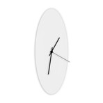 Whiteout Ellipse Clock // Black Hands (Small)