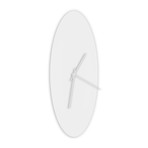 Whiteout Ellipse Clock // White Hands (Small)