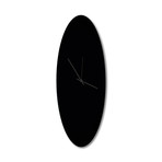 Blackout Ellipse Clock // Black Hands (Small)
