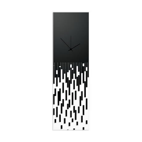 Black Pixelated Clock // Adam Schwoeppe (Black Hands)