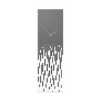 Gray Pixelated Clock // Adam Schwoeppe (Black Hands)