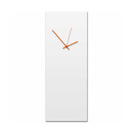 Whiteout Clock // Orange Hands (Small)