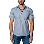 Printed Short Sleeve Shirt // Grey (M)