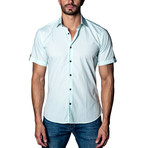 Gingham Short Sleeve Shirt // Green (M)
