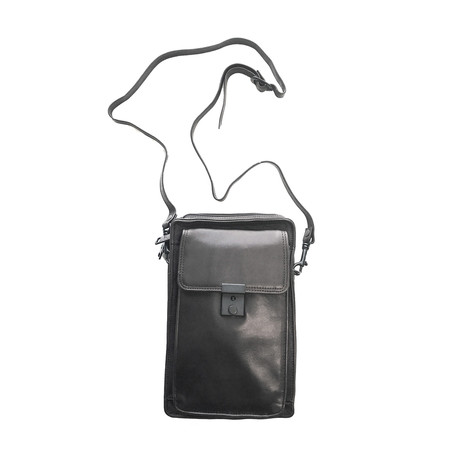 Leather Cross Body Bag // Black