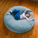 Chenille Cocoon Bean Bag (Plum)