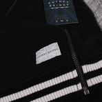 Bridge Baseball Jacket // Black + Gray (L)