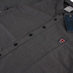 Emblem Long Sleeve Shirt // Mid Heather Grey (M)